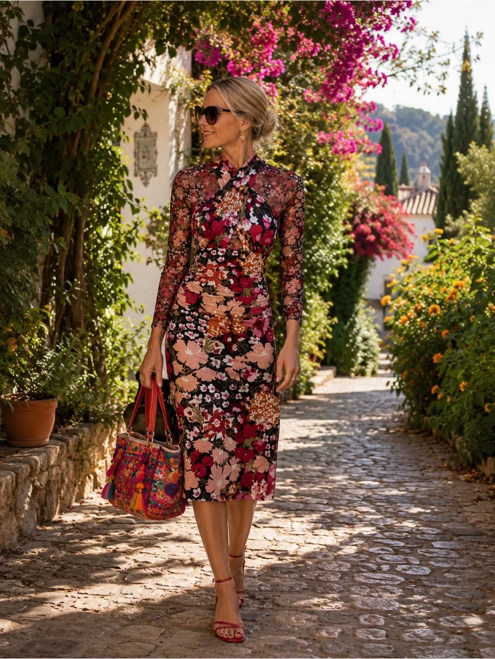 Anthropologie | Dresses | Anthropologie Nwt Long Sleeve Halter Mesh Midi  Dress Size Xxs | Poshmark